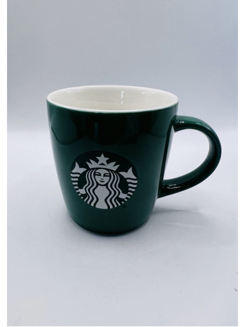 Starbucks 2021 Green Coffee Tea Mug Classic White Inside Siren Logo 12 oz.